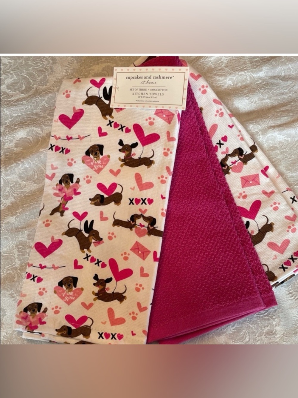 Cupcakes and Cashmere Dachshund Kitchen Towels